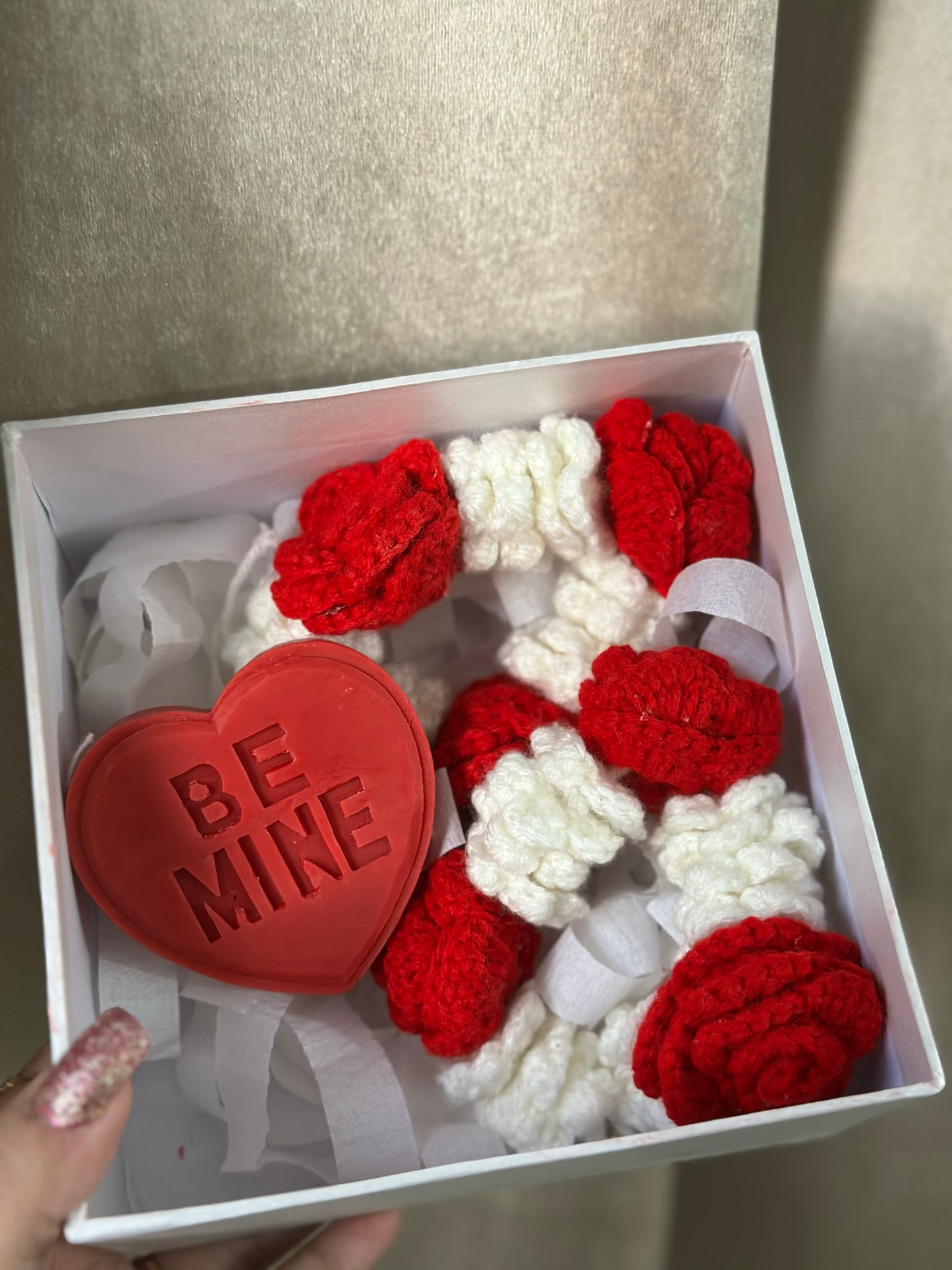 Eid special - Pair of crochet gajras and “be mine” candle