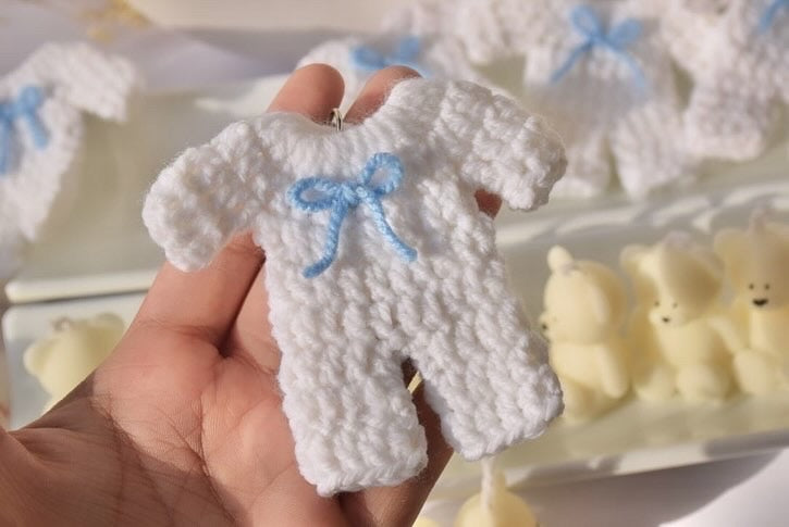 Set of Mini Bear Candle and Crochet keychain