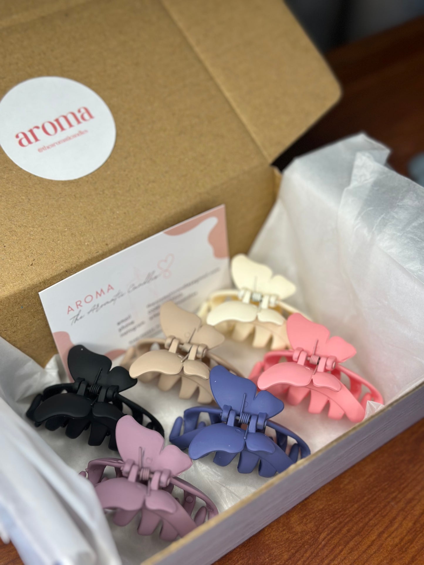 Mini butterfly claw clips set- Set of 6