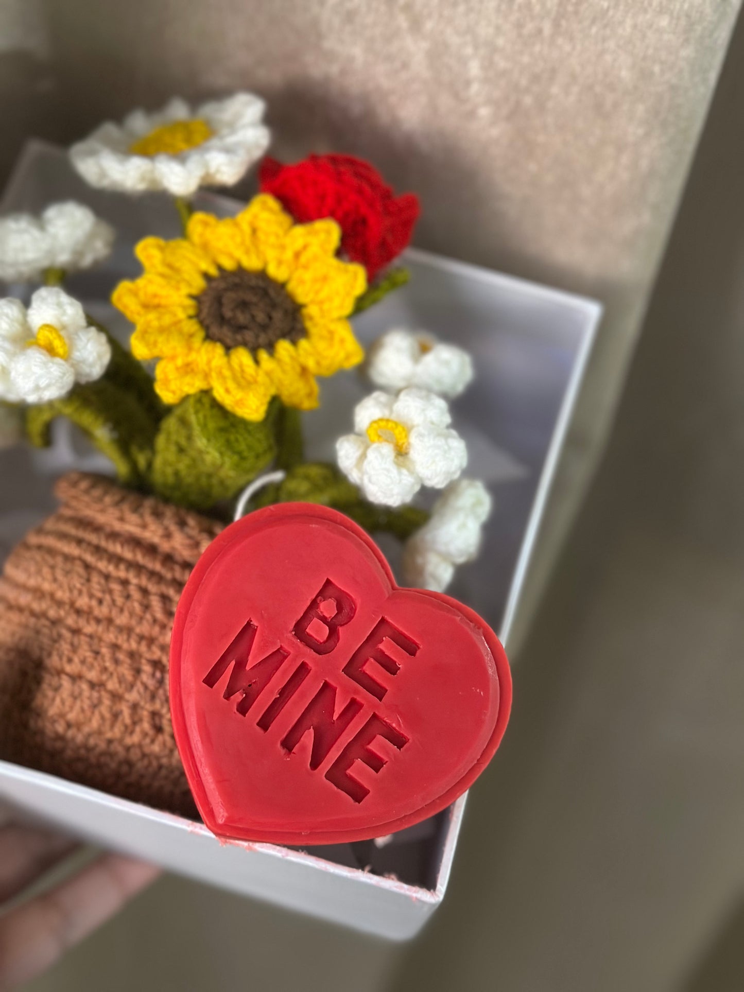 Eid special - Crochet pot and “be mine”candle