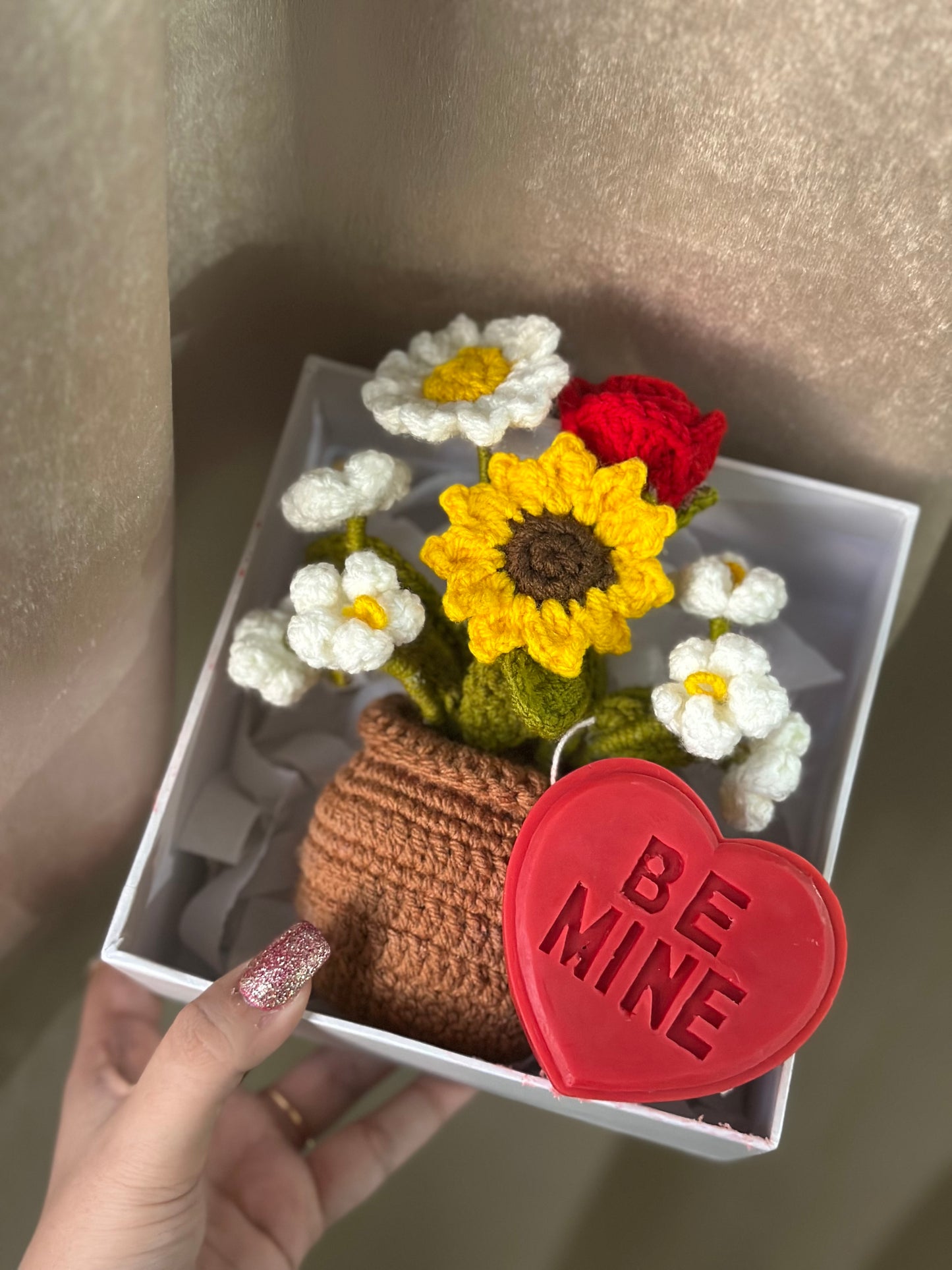 Eid special - Crochet pot and “be mine”candle