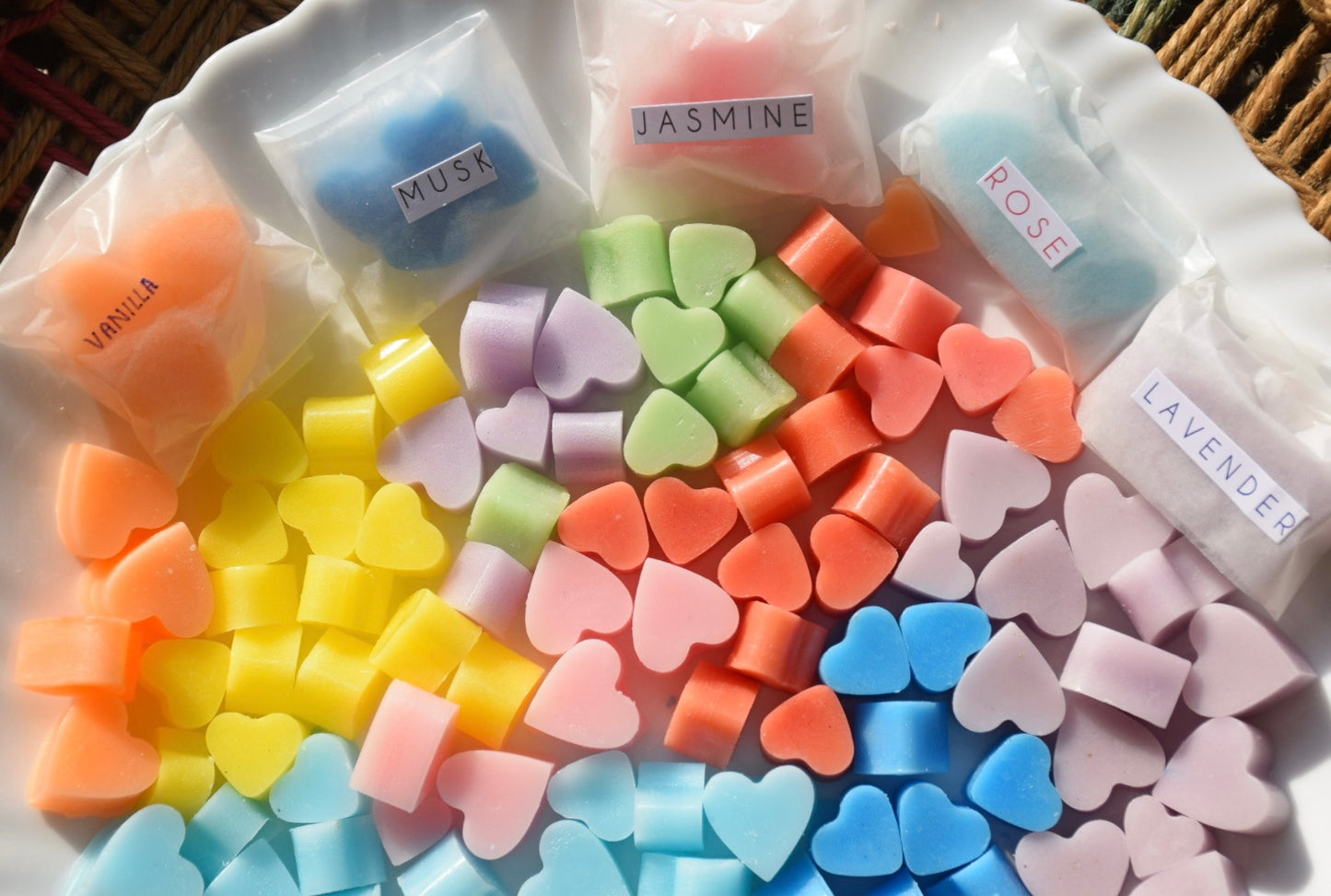 Heart Wax Melts - 100 pieces