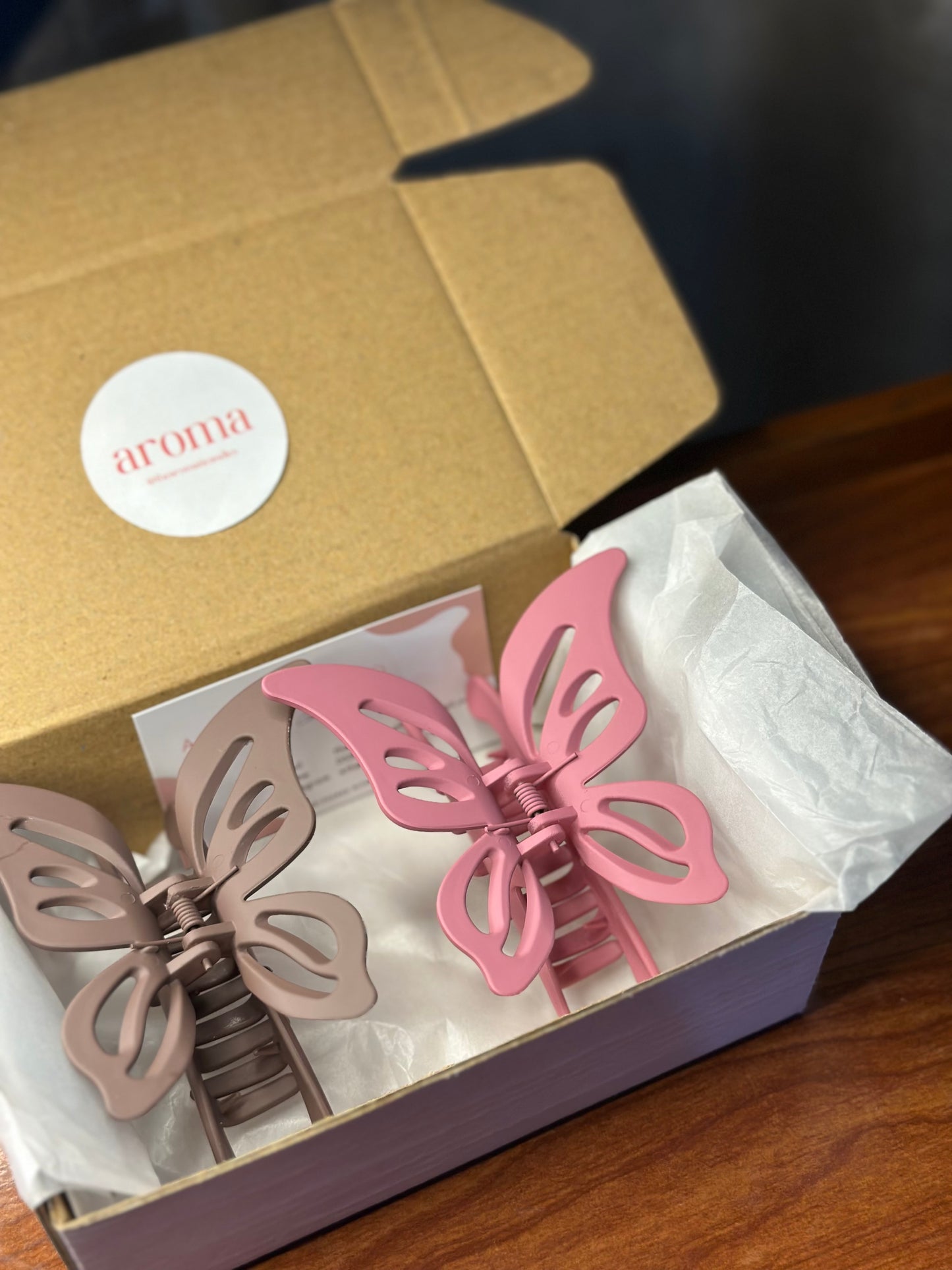 Full size butterfly claw clips - Set of 2