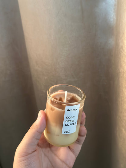 Mini cold brew coffee scented candle