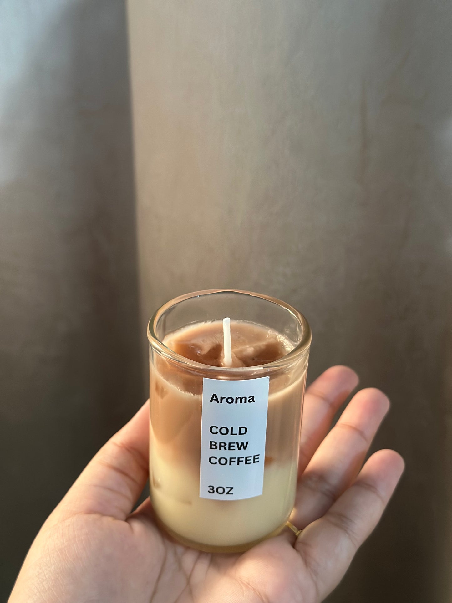 Mini cold brew coffee scented candle