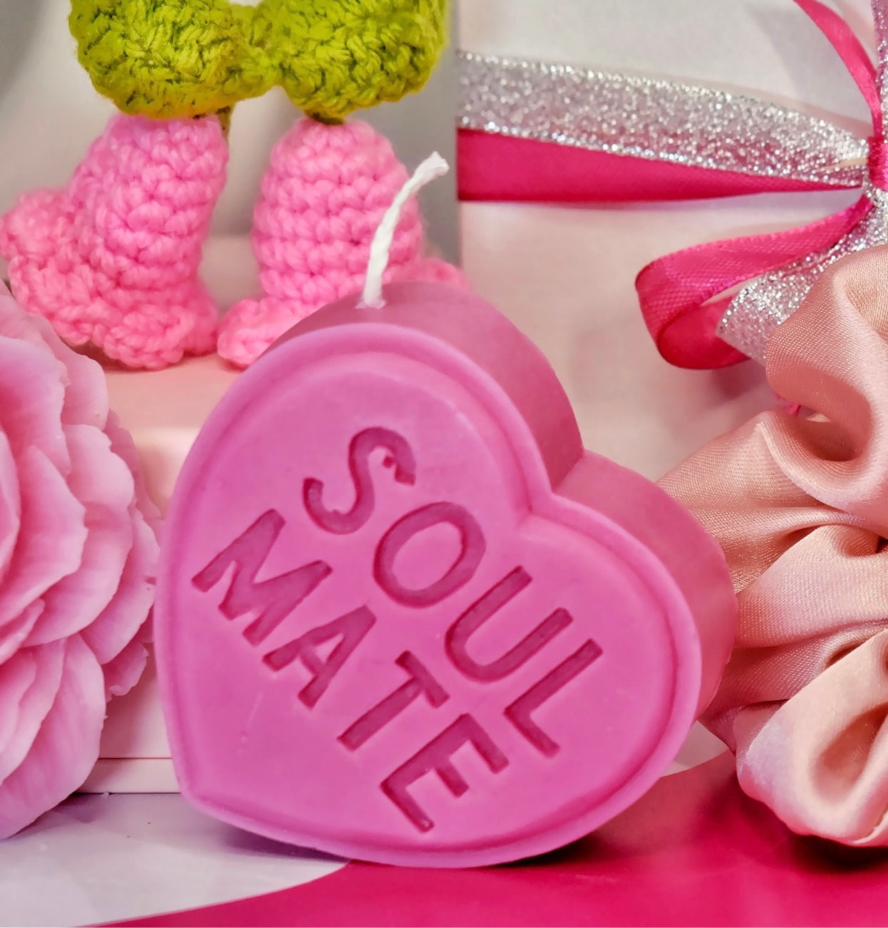 Heart shaped “Soulmate” scented candle