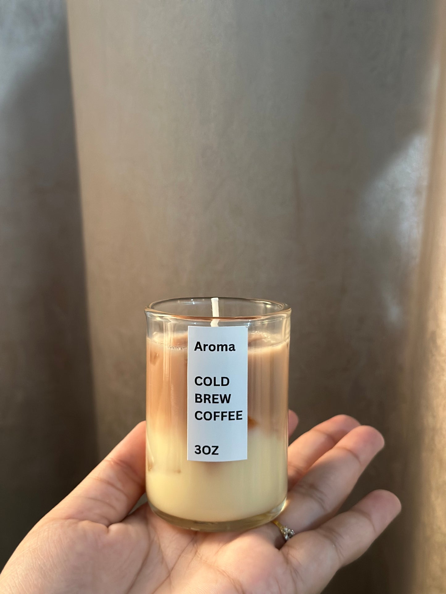 Mini cold brew coffee scented candle