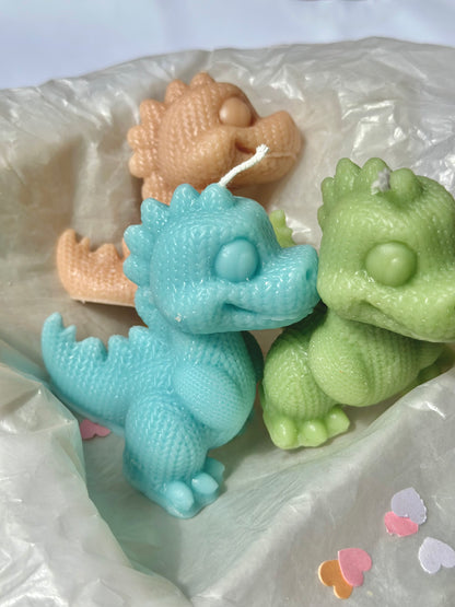 Dinosaur scented candle