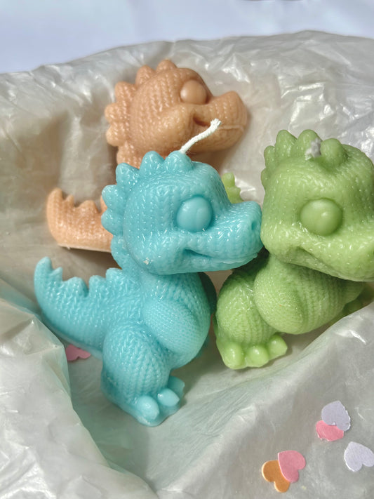 Dinosaur scented candle